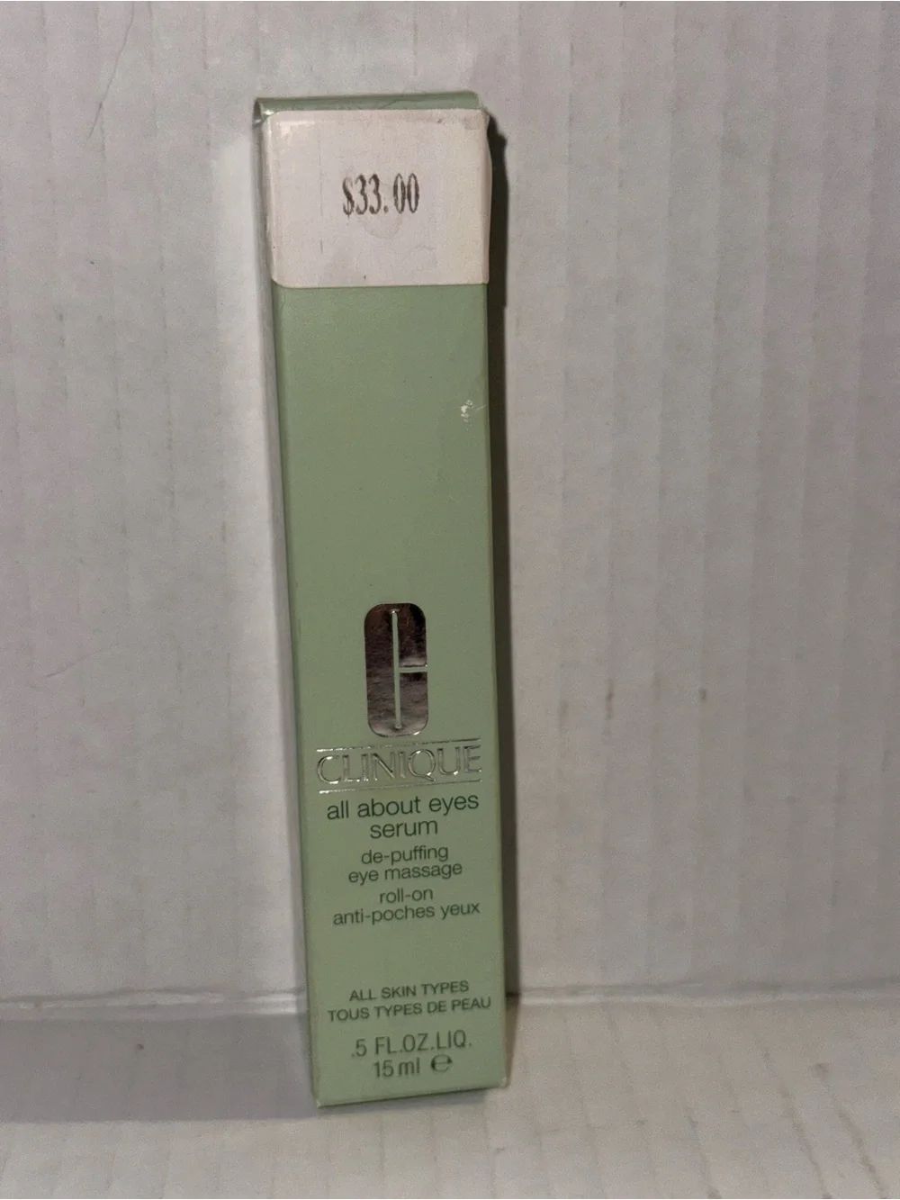 Clinique All About Eyes Serum De-puffing Eye Massage - 0.5 oz/15 ml brand new